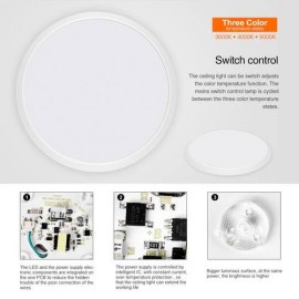 60W Dimmable LED All-Plastic Ceiling Lamp Living Room Bathroom Kitchen Lamp UK
