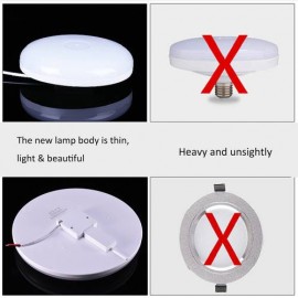 24W UFO LED Ceiling Panel Down Light Surface Mount Bedroom Lamp Cool White US