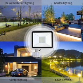 100W LED Motion Sensor Floodlight Waterproof LED Working Light Cool White US