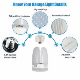 E27 LED Garage Light Bulb 45W Folding Led Garage Light Cool White US