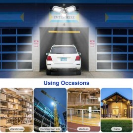 LED Garage Lights Fixture Daylight /Workshop Warehouse Ceiling Light Silver US