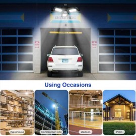LED Garage Lights Fixture E27 60W Daylight For Warehouse Ceiling Light Black