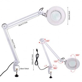 15W 110V Laboratory Beauty Magnifying Lamp 30LED 1500LM Magnification White